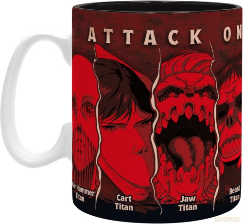 ATTACK ON TITAN - Kubek  460 ml - All Titans - subli - box
