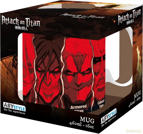 ATTACK ON TITAN - Kubek  460 ml - All Titans - subli - box