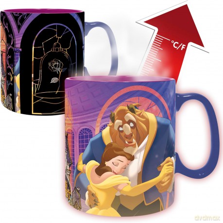DISNEY - Kubek zmieniający kolor 460ml - Piękna i bestia - cardboard