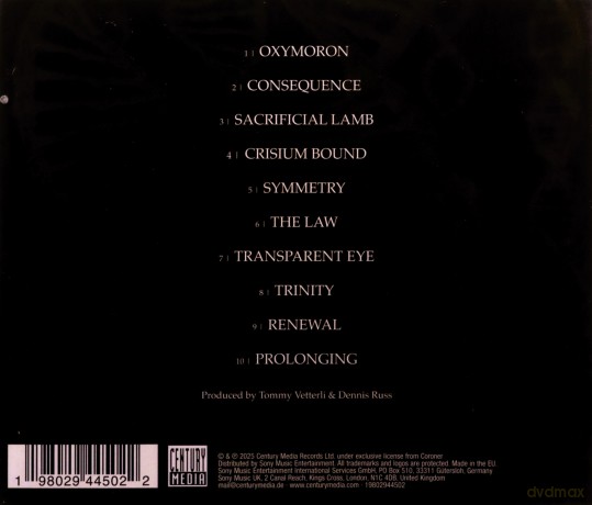 Coroner: Dissonance Theory [CD]