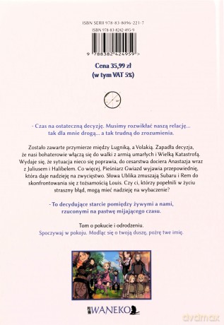 Re: Zero. Życie w innym świecie od zera. Light Novel (Tom 35) - Tappei Nagatsuki [KSIĄŻKA]