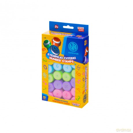 Stempelki zapachowe cyferki, nauka liczenia ASTRAFUN - 26 szt.