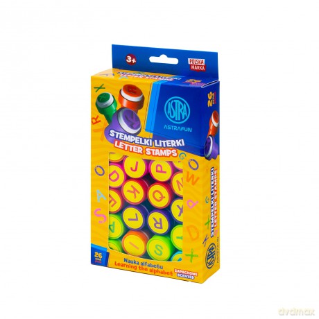 Stempelki zapachowe literki, nauka alfabetu ASTRAFUN - 26 szt.