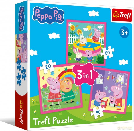 TREFL 3w1 Peppa i przyjaciele 34873 [PUZZLE]