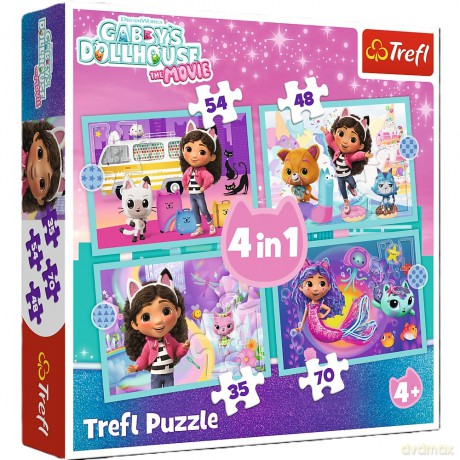 TREFL 4w1 Wielka przygoda Gabby 34670 [PUZZLE]