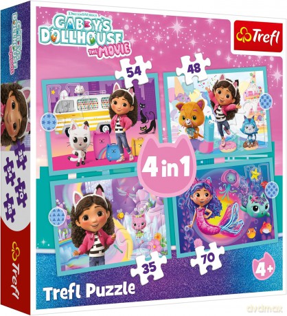 TREFL 4w1 Wielka przygoda Gabby 34670 [PUZZLE]