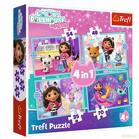 TREFL 4w1 Wielka przygoda Gabby 34670 [PUZZLE]