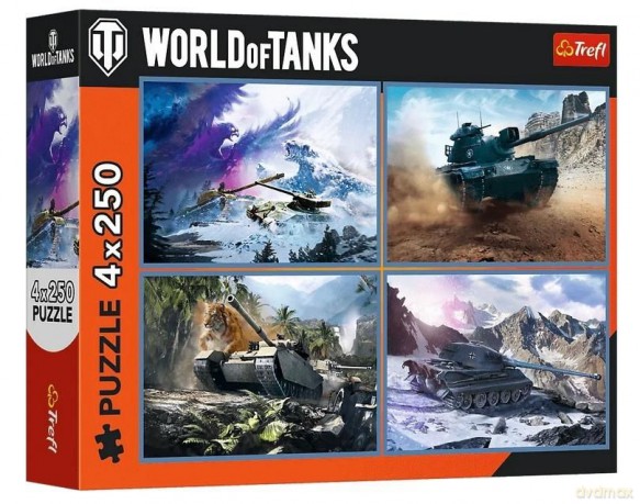 TREFL 4x250 el. Wielka bitwa czołgów 13347 [PUZZLE]