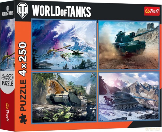 TREFL 4x250 el. Wielka bitwa czołgów 13347 [PUZZLE]
