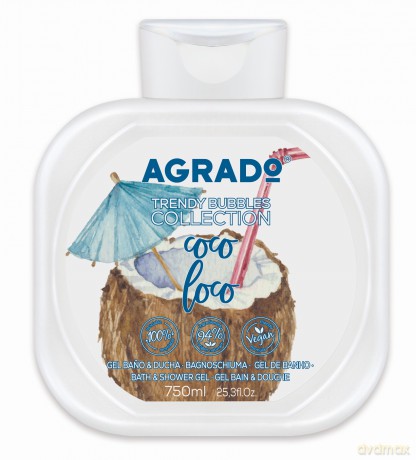 AGRADO Żel pod prysznic i do kąpieli Coco Loco 750 ml