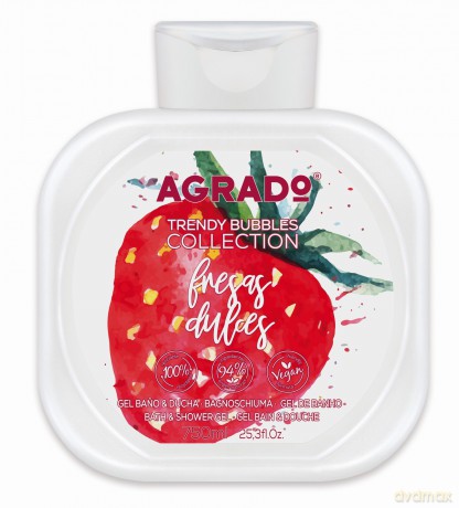 AGRADO Żel pod prysznic i do kąpieli Słodka truskawka 750 ml