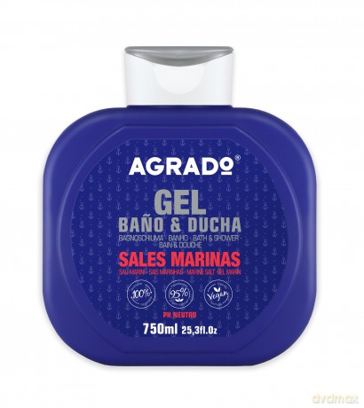 AGRADO Żel pod prysznic i do kąpieli Sól morska 750 ml