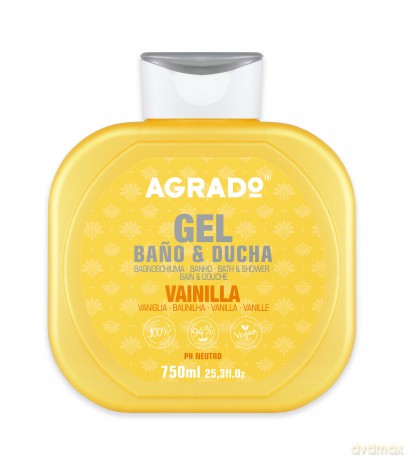 AGRADO Żel pod prysznic i do kąpieli Wanilia 750 ml