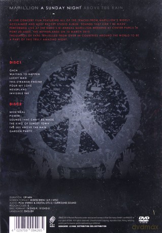 Marillion: A Sunday Night Above The Rain [2DVD]