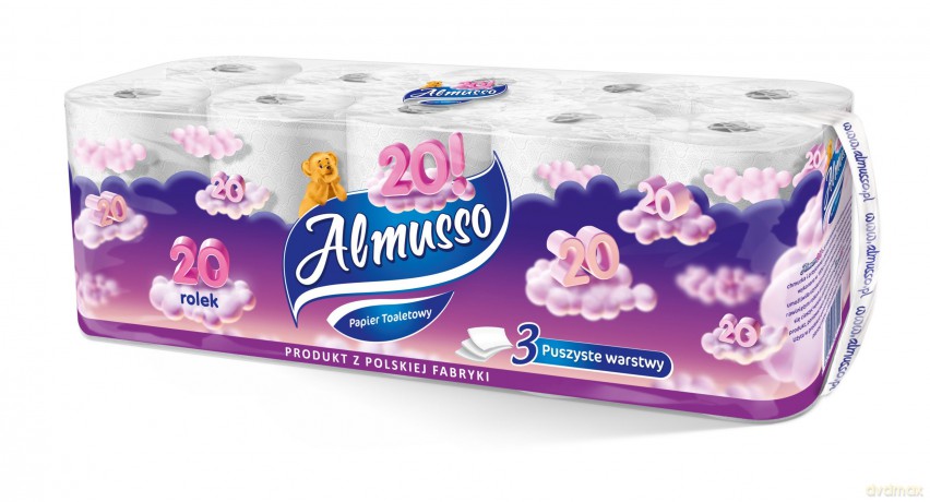 ALMUSSO Papier toal. A`20 3-warst CHMURKA /4/