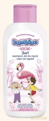 BAMBINO Dzieciaki 3w1 Szampon Żel pod prysznic i płyn do kąpieli - Flaming 400 ml