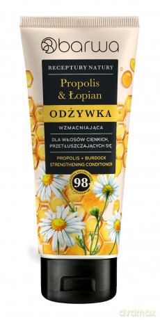 BARWA Receptury Natury Odżywka wzmacniająca do włosów cienkich i przetłuszczających się - Propolis & Aloes