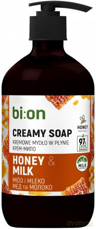 BIO NATURELL Kremowe mydło w płynie z pompką Miód i Mleko 473 ml