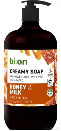 BIO NATURELL Kremowe mydło w płynie z pompką Miód i Mleko 946 ml