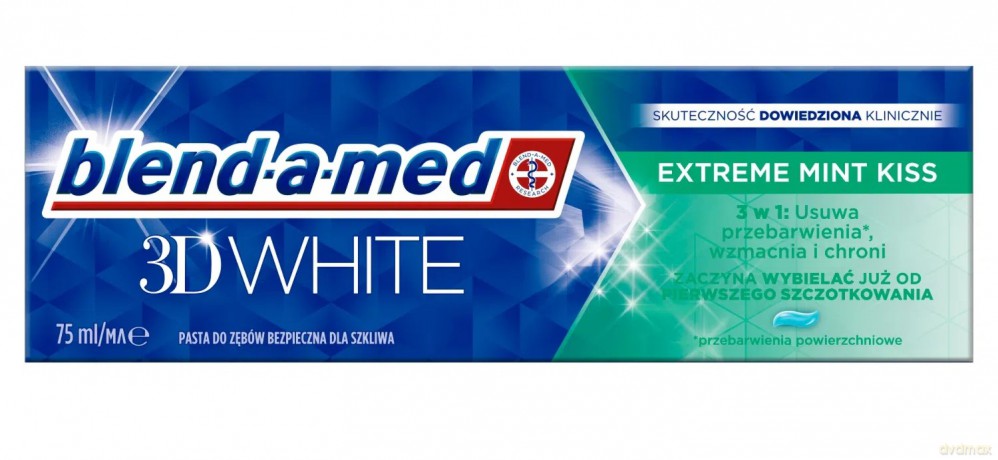 BLEND-A-MED 3D White Extreme Mint Kiss Pasta do zębów wybielająca 75 ml