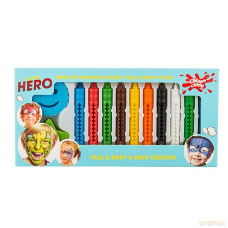 CHLAPU CHLAP Kredki do malowania twarzy i ciała - Super Hero - 10 sztuk
