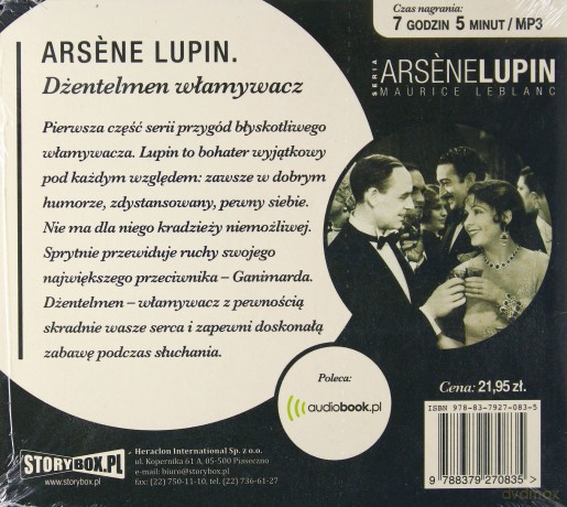 Arsene Lupin. Dżentelmen włamywacz - Maurice Leblanc  [AUDIOBOOK] [CD-MP3] 