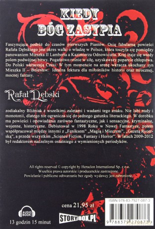 Kiedy Bóg zasypia - Rafał Dębski [AUDIOBOOK] [CD-MP3] 