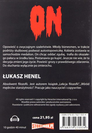 ON - Łukasz Henkel [AUDIOBOOK] [CD-MP3] 