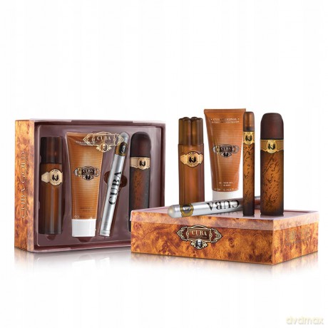 CUBA Gold Zestaw dla mężczyzn Woda toaletowa 100 ml + Woda toaletowa 35 ml + Dezodorant 200 ml + Żel pod prysznic 200 ml + Woda po goleniu 100 ml