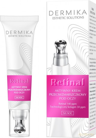 DERMIKA ESTHETIC SOLUTIONS Retinal Aktywny Krem przeciwzmarszczkowy pod oczy na dzień i noc 15 ml