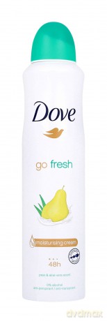 DOVE Go Fresh Dezodorant antyperspirant dla kobiet w sprayu Pearl & Aloe vera scent 250 ml
