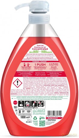 DUAL Power Płyn do mycia naczyń Aloes i Granat 1L