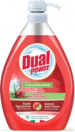 DUAL Power Płyn do mycia naczyń Aloes i Granat 1L