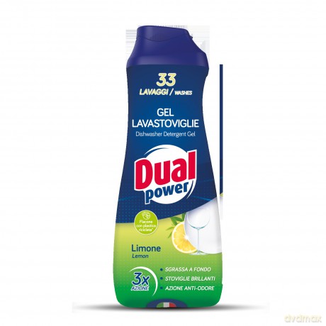 DUAL POWER Żel do zmywarki 660ml LEMON