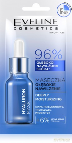 EVELINE Maska do twarzy Głębokie Nawilżenie - Hyaluron 8 ml