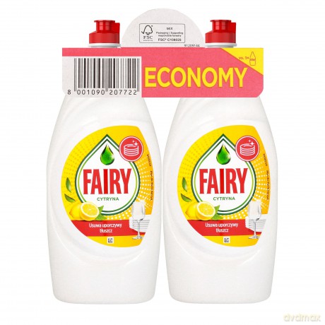 FAIRY Płyn do mycia naczyń Cytrynowy 2 x 900 ml