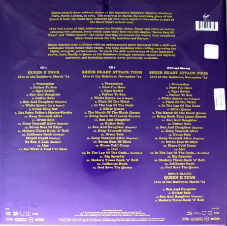 Queen Live At The Rainbow' 74+dodatki [BOX] [2CD]+[Blu-Ray]+[DVD]