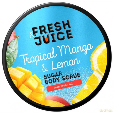 FRESH JUICE Cukrowy peeling do ciała Tropikalne mango i cytryna 200 ml