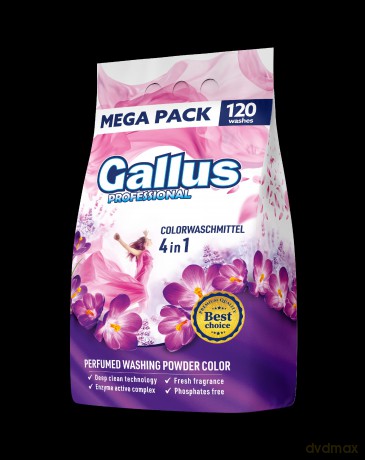 GALLUS PROFESSIONAL Proszek do prania 4w1 (120 prań) - Color 6.6 kg