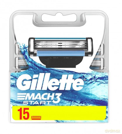 GILLETTE Mach3 Wkłady wymienne do maszynki do golenia dla mężczyzn 1 op. - 15 szt.