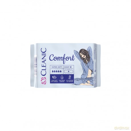 HARPER CLEANIC Podpaski Comfort Night 8szt.