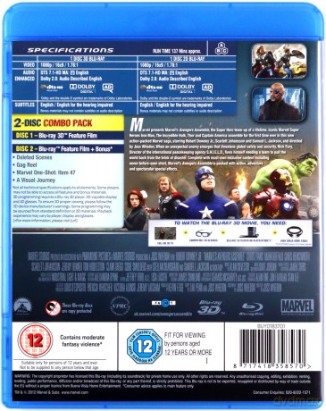 Marvel's Avengers Assemble [Blu-ray 3D]+[Blu-Ray]