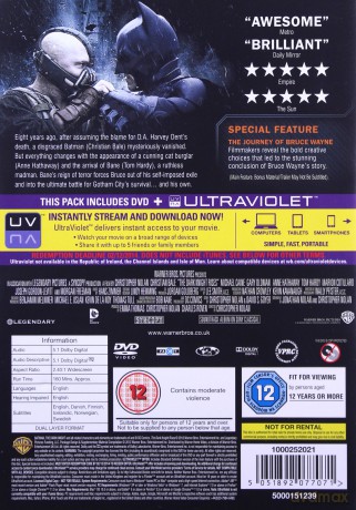 The Dark Knight Rises (Mroczny Rycerz Powstaje) [DVD]
