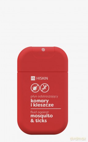 HISKIN Kieszonkowy spray na komary i kleszcze 30 ml