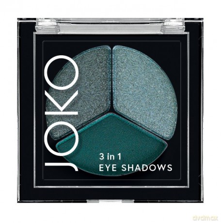 JOKO Cień do powiek 3in1 trio 02 Emerald Green