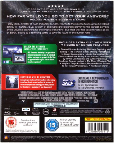 Prometheus (Prometeusz) [Blu-ray 3D]+[2xBlu-ray]