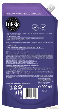 LUKSJA Aroma Senses Deeply Relaxing Pielęgnujące mydło w płynie o zapachu lawendy - zapas 900 ml