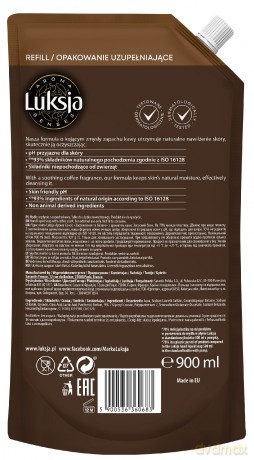LUKSJA Aroma Senses Mind Balancing Pielęgnujące mydło w płynie o zapachu kawy - zapas 900 ml