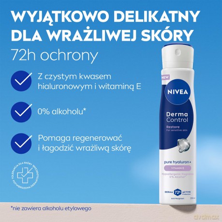 NIVEA DEO 250ml Spray damski DERMA C. RESTORE