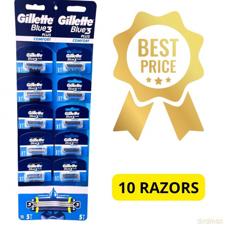 P&G GILLETTE MASZYNKA BLUE 3 COMFORT 10szt